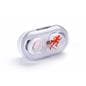 White custom logo branded earbuds with full-color printing