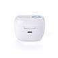 White promotional wireless earphone buds with Micro-USB port for charging 