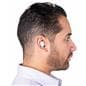 White promotional wireless earphone buds with comfort fit earpads