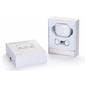White promotional wireless earphone buds with non-branded gift box