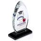 Custom glass recognition award with full color graphics