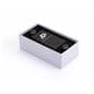Black power bank with earbuds gift set with gift box for trade show giveaways