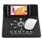 Custom quick charge mouse pad with flip up panel