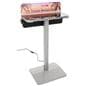 Charging station table with silver and black colorway