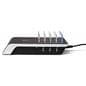 4 port USB charger dock with wireless pad and LED charging indicator 