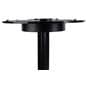 Black Qi wireless table charging station with 3 cable-free powering modules 