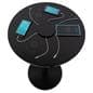 Double-sided black Qi wireless table charging station with snap frame