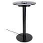 Qi wireless table charging station with adonized black finish 