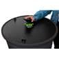 Mobile device charging table with six retracting cables