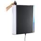 Cell phone charging station with top loading graphic insert