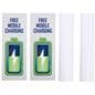 Cell phone charging station with two stock graphics and two acrylic back panels