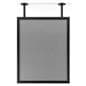Black flange mount ceiling graphic holder frame with powder coated finish
