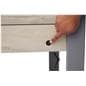 Glass display counter with power button 