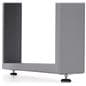 Glass display counter with adjustable feet