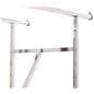 Double rail clothing rack with square shaped frame and height adjustments