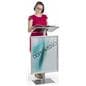 Silver Economy Lectern with Poster Frame for Advertising