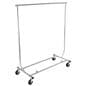 Collapsible garment rack with height adjustable 48 inch long hangrail