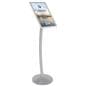 Display Sign Stand In Satin Aluminum Finish