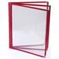 Leatherette Red 8.5” x 11” (3) Page Restaurant Menu Covers