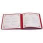 Book Style Red 8.5” x 11” (3) Page Restaurant Menu Covers