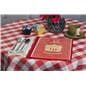 Red 8.5” x 11” (3) Page Restaurant Menu Covers with 6 Views