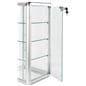 Aluminum frame glass counter showcase with easy swing door 