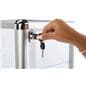 Aluminum frame glass counter showcase with 2 keys 