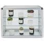 Aluminum frame glass counter showcase with rounded corners 