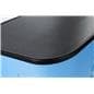 Textured black surface on top of air inflatable backlit rectangular counter