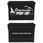 Convertible table cover with custom printing and heat transferred graphics
