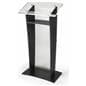 Front Frosted Panel Acrylic Public Speaking Stand