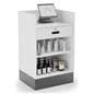 2-piece cash wrap includes register stand for pos transactions