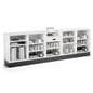3-piece cash wrap offers a large amount of storage capacity on the employee side