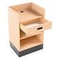 4-piece cash wrap includes checkout stand with recessed ledge top