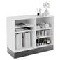 4-piece cash wrap provides ample storage for bags and other checkout supplies