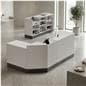 ADA-compliant sales counter adapts well with other standard-height models