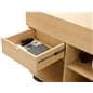 Retail cash wrap with LED lighting with notched drawer