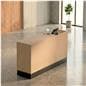 Flat top sales counter with lockable storage shown as part of a receptionist setup