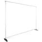 Back drop banner with numbered assembly frame 