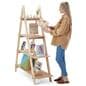 A-frame shelf made out of high-density fiberboard outer layers and sustainable plantation grown wood