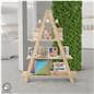 A-frame shelf provides a 15-inch depth for each level