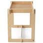 Wooden retail dump table with natural laminated finish