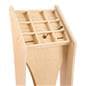 Wooden iPad floor stand with cord management