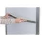 Dividing bar included for fixed-width 2-sided portable poster stand 
