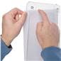 Glass mount sign holder opens at the top for inserting prints