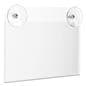 Glass mount sign holder is designed for half-letter sized inserts