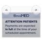 Glass mount sign holder is ideal for doctor offices