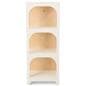 Arch display shelf with 35 pound weight capacity per shelf