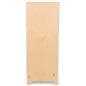 Arch display shelf with natural wood grain backside 