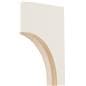 Arch display shelf with exposed natural wood edge